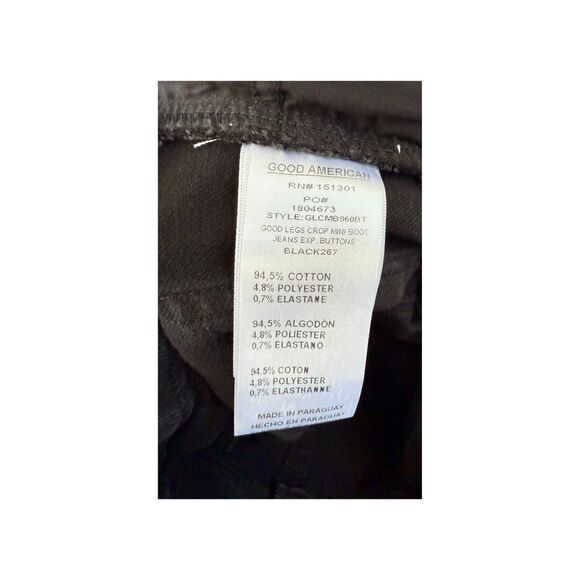 Good American Good Legs Mid-Rise Crop Bootcut Jeans - 29/8 - Picture 11 of 11